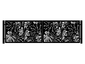 Brama dwuskrzydłowa Viviana 400×120 cm - biały matowy