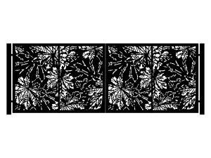Brama dwuskrzydłowa Viviana 400×150 cm - biały matowy
