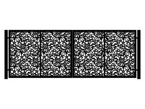 Brama dwuskrzydłowa Nicola 400×150 cm - biały matowy