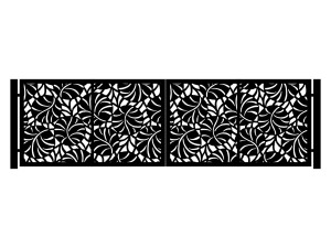 Brama dwuskrzydłowa Paxe 400×120 cm - biały matowy