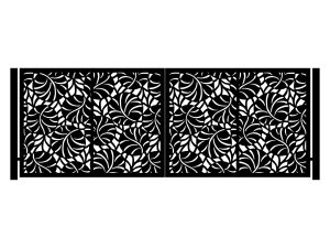 Brama dwuskrzydłowa Paxe 400×150 cm - biały matowy