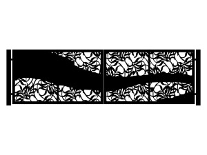 Brama dwuskrzydłowa Luna 400×120 cm - grafitowy