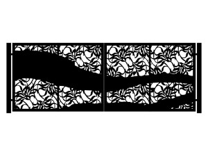 Brama dwuskrzydłowa Luna 400×150 cm - brązowy