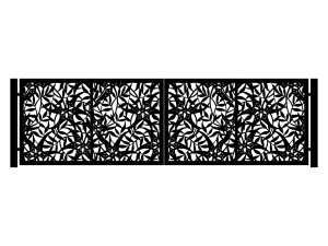 Brama dwuskrzydłowa Zina 400×120 cm - biały matowy