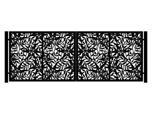 Brama dwuskrzydłowa Zina 400×150 cm - biały matowy