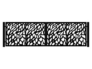 Brama dwuskrzydłowa Anastasia 400×120 cm - biały matowy