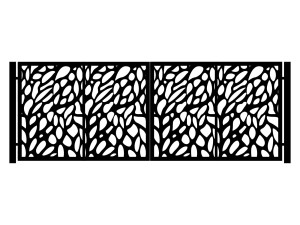 Brama dwuskrzydłowa Anastasia 400×150 cm - biały matowy