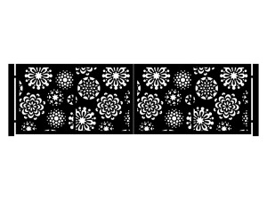 Brama dwuskrzydłowa Valeria 400×120 cm - biały matowy