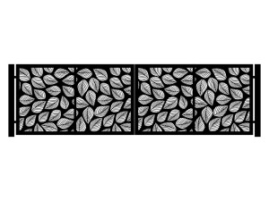 Brama dwuskrzydłowa Kira 400×120 cm - biały matowy