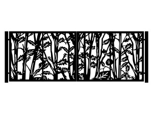 Brama dwuskrzydłowa Serena 400×150 cm - brązowy