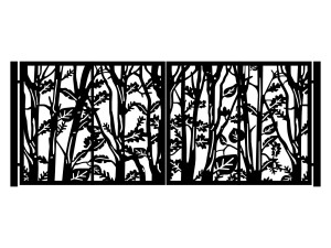 Brama dwuskrzydłowa Serena 400×170 cm - biały matowy