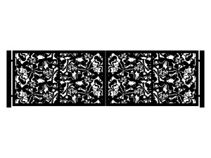 Brama dwuskrzydłowa Meliore 400×120 cm - biały matowy