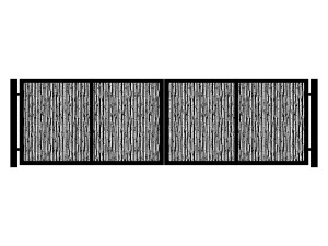 Brama dwuskrzydłowa Maura 400×120 cm - biały matowy