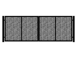 Brama dwuskrzydłowa Maura 400×150 cm - biały matowy