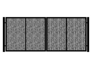Brama dwuskrzydłowa Maura 400×170 cm - biały matowy