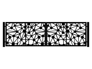 Brama dwuskrzydłowa Noemi 400×120 cm - biały matowy