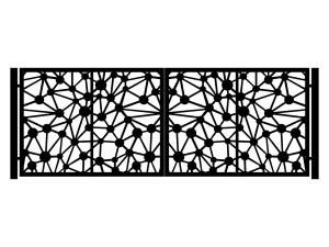 Brama dwuskrzydłowa Noemi 400×150 cm - biały matowy