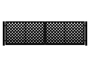 Brama dwuskrzydłowa Dina 400×120 cm - biały matowy