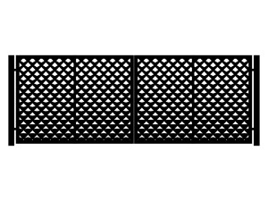 Brama dwuskrzydłowa Dina 400×150 cm - biały matowy