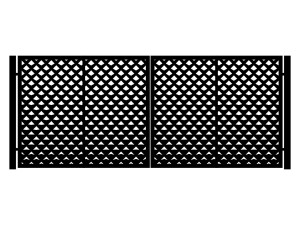 Brama dwuskrzydłowa Dina 400×170 cm - grafitowy