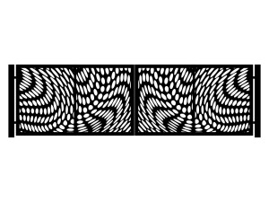 Brama dwuskrzydłowa Cornelia 400×120 cm - biały matowy