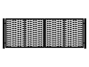 Brama dwuskrzydłowa Nina 400×150 cm - biały matowy