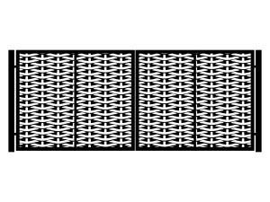 Brama dwuskrzydłowa Nina 400×170 cm - biały matowy