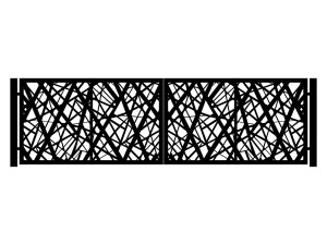 Brama dwuskrzydłowa Eva 400×120 cm - biały matowy