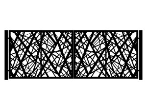 Brama dwuskrzydłowa Eva 400×150 cm - biały matowy