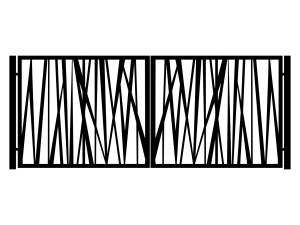 Brama dwuskrzydłowa Andrea 400×170 cm - biały matowy