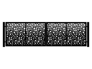 Brama dwuskrzydłowa Perina 400×120 cm - biały matowy