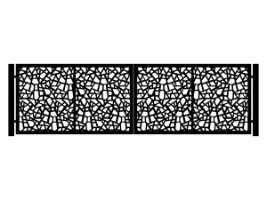 Brama dwuskrzydłowa Zana 400×120 cm - biały matowy