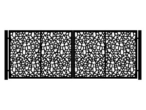 Brama dwuskrzydłowa Zana 400×150 cm - brązowy