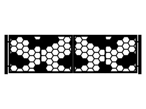 Brama dwuskrzydłowa Isabella 400×120 cm - biały matowy