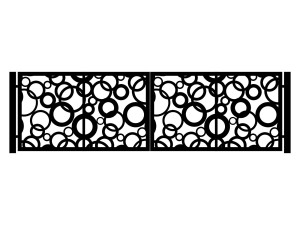 Brama dwuskrzydłowa Felicia 400×120 cm - biały matowy