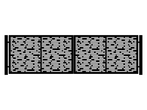 Brama dwuskrzydłowa Bella 400×120 cm - biały matowy