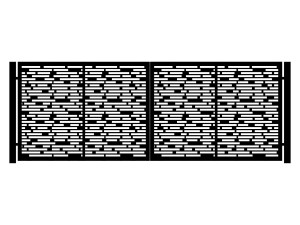 Brama dwuskrzydłowa Bella 400×150 cm - biały matowy