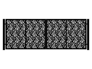 Brama dwuskrzydłowa Luisa 400×150 cm - biały matowy