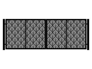 Brama dwuskrzydłowa Kenza 400×150 cm - biały matowy