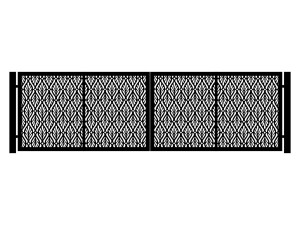 Brama dwuskrzydłowa Loretta 400×120 cm - biały matowy