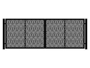Brama dwuskrzydłowa Loretta 400×150 cm - biały matowy