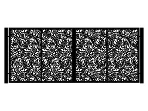 Brama dwuskrzydłowa Lisa 400×170 cm - biały matowy