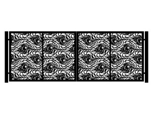Brama dwuskrzydłowa Gaida 400×150 cm - biały matowy
