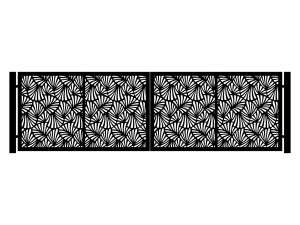 Brama dwuskrzydłowa Sienna 400×120 cm - biały matowy