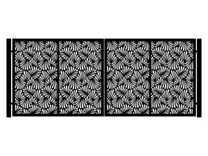 Brama dwuskrzydłowa Sienna 400×170 cm - biały matowy