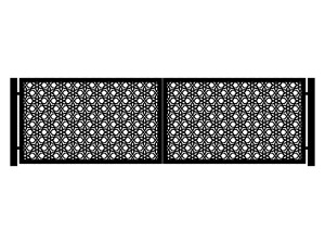 Brama dwuskrzydłowa Etta 400×120 cm - biały matowy