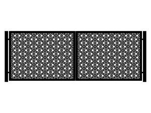 Brama dwuskrzydłowa Etta 400×150 cm - biały matowy