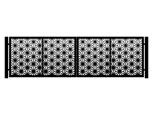 Brama dwuskrzydłowa Perla 400×120 cm - biały matowy