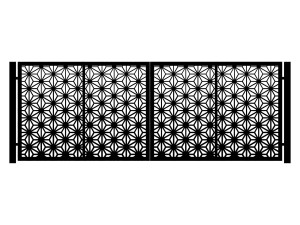 Brama dwuskrzydłowa Perla 400×150 cm - biały matowy