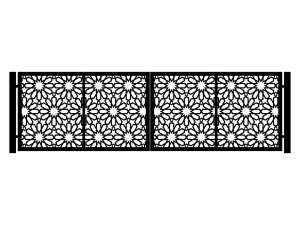 Brama dwuskrzydłowa Greta 400×120 cm - biały matowy